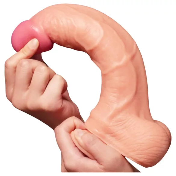 Lovetoy Nature Cock - dildo realistico doppio strato - 25cm - color pelle