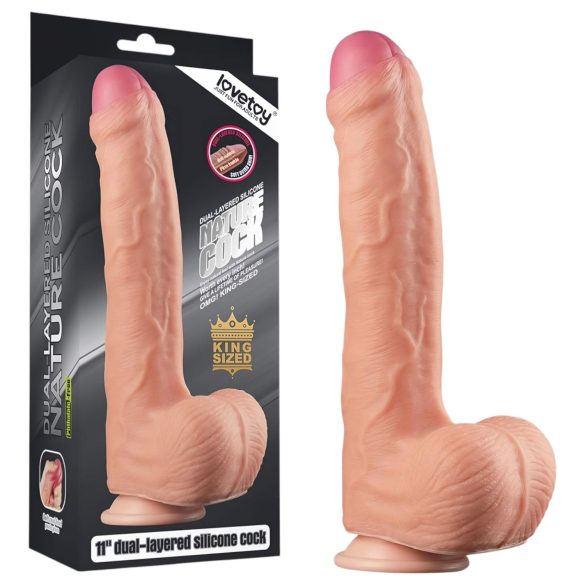 Lovetoy Nature Cock - Dildo realistico a doppio strato 28cm (naturale)