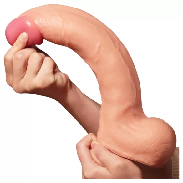 Lovetoy Nature Cock - dildo realistico a doppio strato - 30cm - color carne