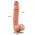 Lovetoy Nature Cock - dildo realistico a doppio strato - 30cm - color carne