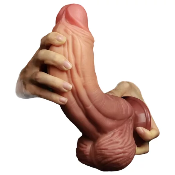 Lovetoy - dildo realistico a doppio strato - 26cm - color carne