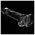 Lovetoy Flawless Clear - dildo con ventosa - 19 cm (trasparente)