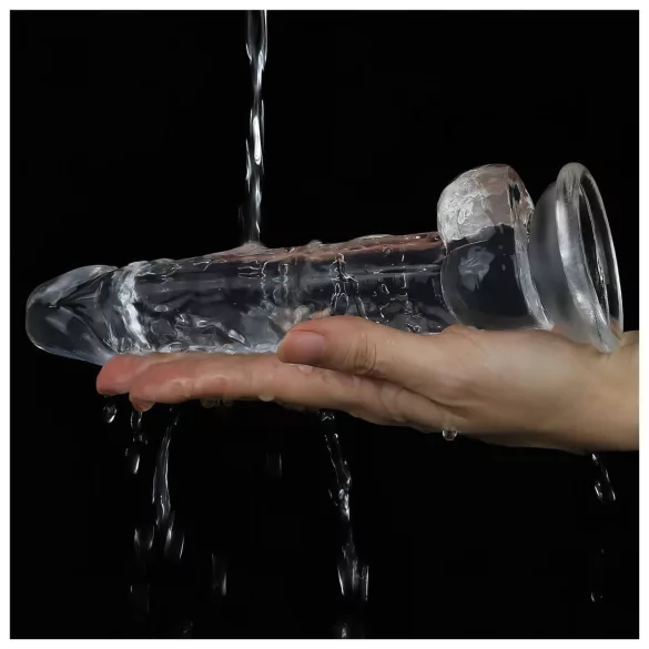 Lovetoy Flawless Clear - dildo con ventosa - 19 cm (trasparente)