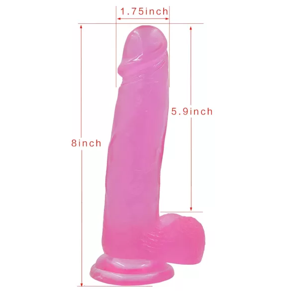 Lovetoy - dildo realistico con ventosa - 20 cm - rosa