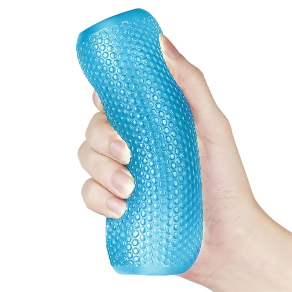 Lovetoy - masturbatore doppio lato - interno rigato - silicone blu