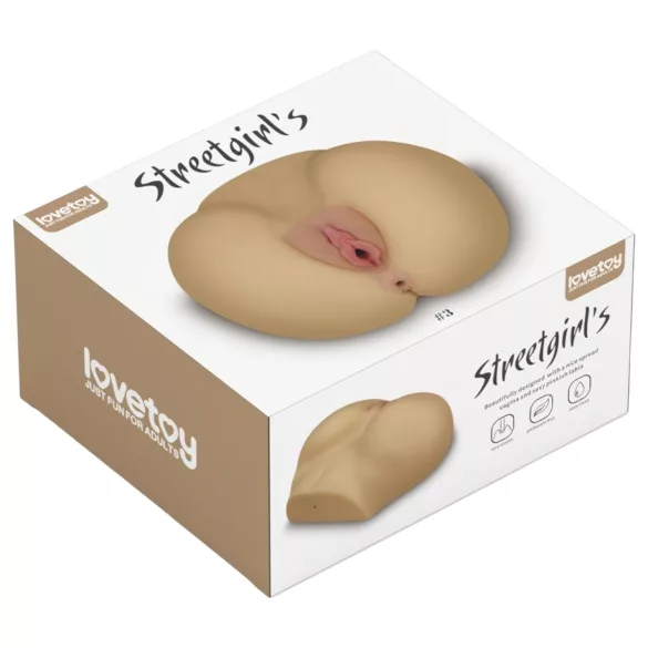 Lovetoy Streetgirl's - finta vagina e sedere in torsione (color carne)