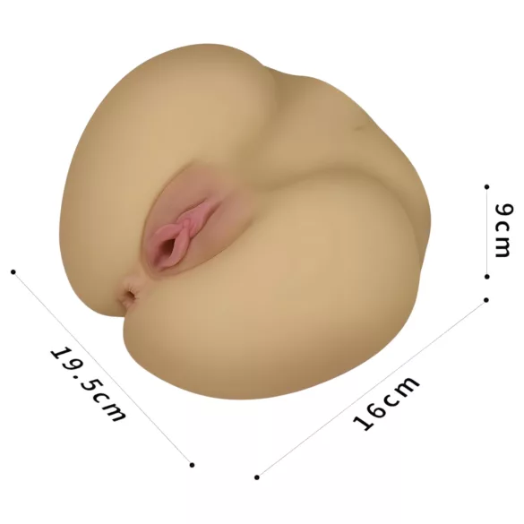 Lovetoy Streetgirl's - finta vagina e sedere in torsione (color carne)