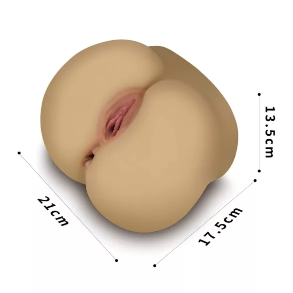 Lovetoy - masturbatore torace donna vaginale anale - silicone color carne