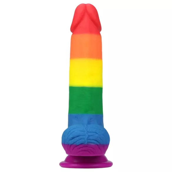 Lovetoy Prider - dildo realistico con testicoli - 20cm - arcobaleno