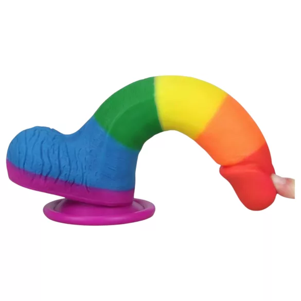 Lovetoy Prider - dildo realistico con testicoli - 20cm - arcobaleno