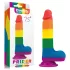 Lovetoy Prider - dildo realistico con testicoli - 20cm - arcobaleno