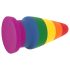 Lovetoy Prider - plug anale arcobaleno di 15 cm