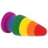 Lovetoy Prider - plug anale arcobaleno di 15 cm