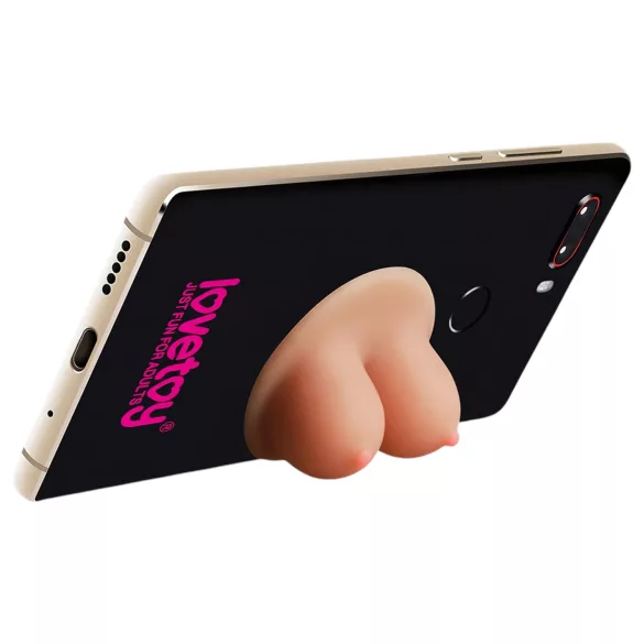 Lovetoy - supporto telefono con ventosa - seno realistico - color naturale