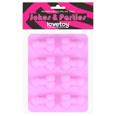 Forma per ghiaccio a forma di pene - silicone - rosa