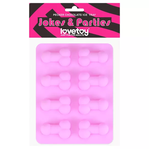Forma per ghiaccio a forma di pene - silicone - rosa