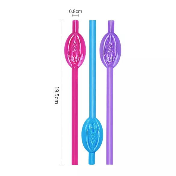Lovetoy - cannuccia forma vagina - plastica rosa blu lilla