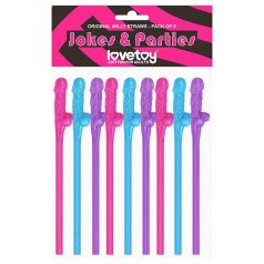   Lovetoy - cannuccia pene realistico - silicone rosa blu lilla