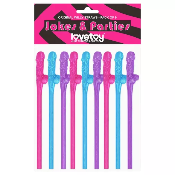 Lovetoy - cannuccia pene realistico - silicone rosa blu lilla