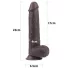 Lovetoy - dildo realistico a doppio strato - 23cm - marrone