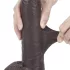 Lovetoy - dildo realistico a doppio strato - 23cm - marrone