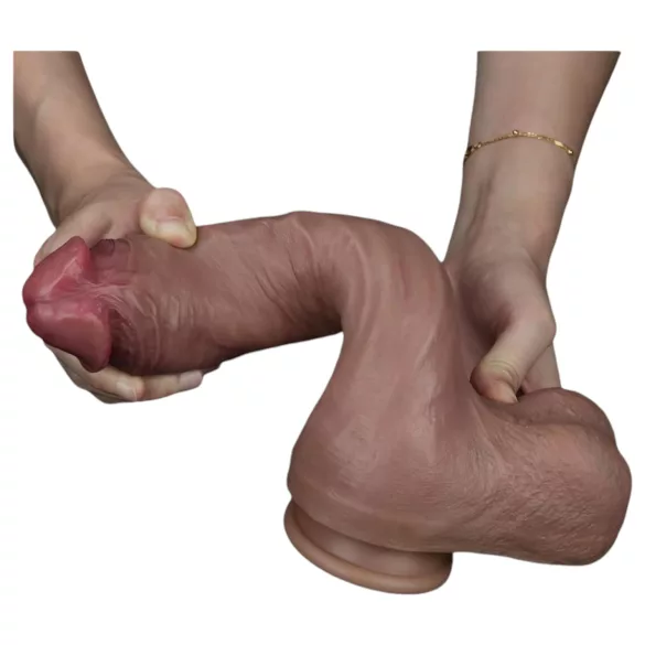 Lovetoy Nature Cock - dildo realistico doppio strato - 26 cm - color naturale