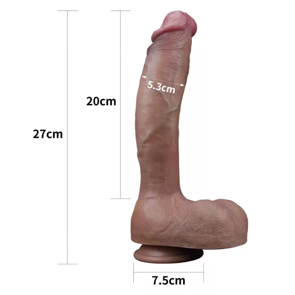 Lovetoy Nature Cock - dildo realistico doppio strato - 26 cm - color naturale