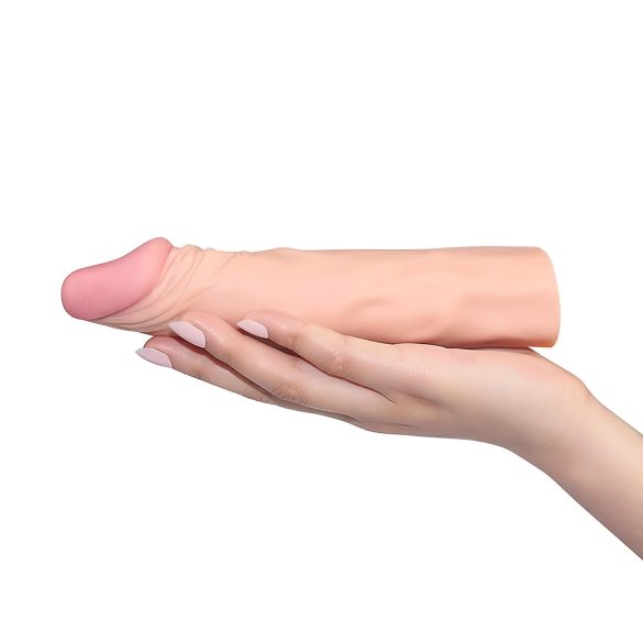 Lovetoy - guaina per pene - estensore realistico 19cm - colore naturale