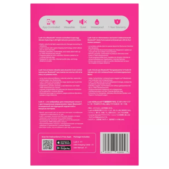 LOVENSE Lush 4 - ovetto vibrante intelligente (rosa)