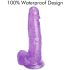 Tracy's Dog Jelly 8 - dildo realistico con testicoli e ventosa - silicone viola
