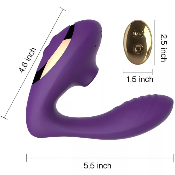 Tracy's Dog 2 - vibratore clitorideo e vaginale 2in1 - silicone viola