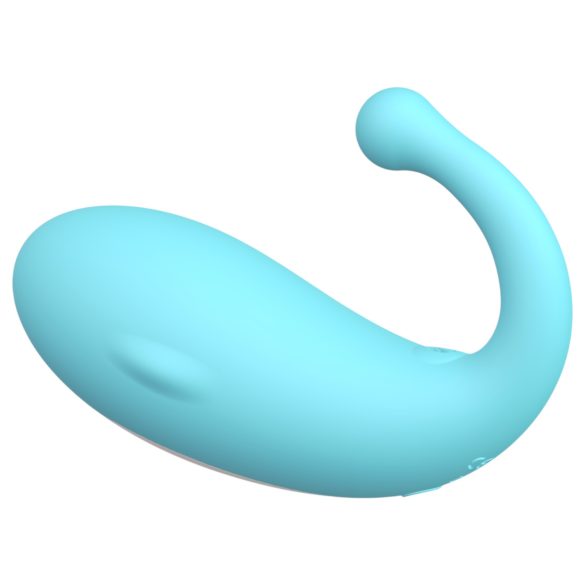 Leopard Whale - love egg vibrante ricaricabile smart - silicone blu
