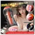 Leopard - masturbatore con bocca e vagina artificiale con vibratore per pene (color carne)