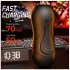 Leopard - masturbatore con bocca e vagina artificiale con vibratore per pene (color carne)