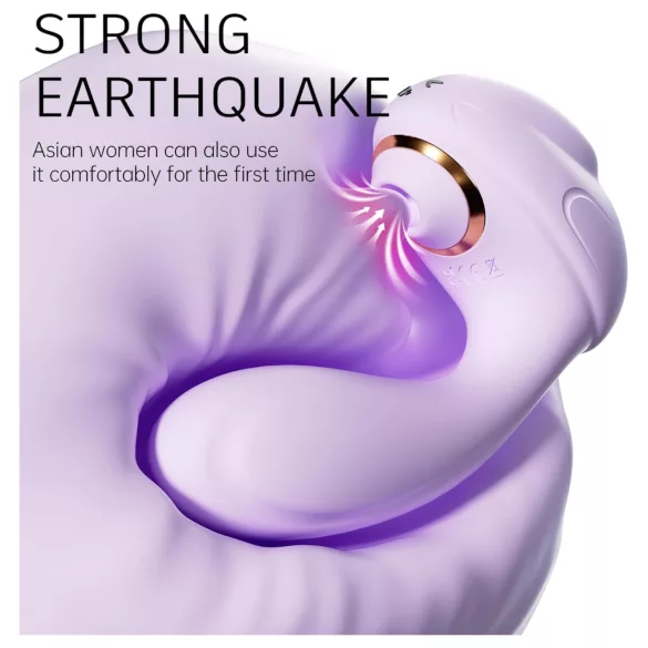 Leopard - vibratore succhiante e vibrante - silicone viola