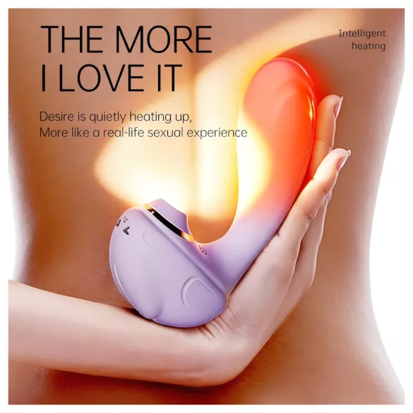 Leopard - vibratore succhiante e vibrante - silicone viola