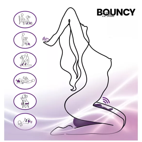 Bouncy Bliss Classic - cuscino gonfiabile con vibratore - viola