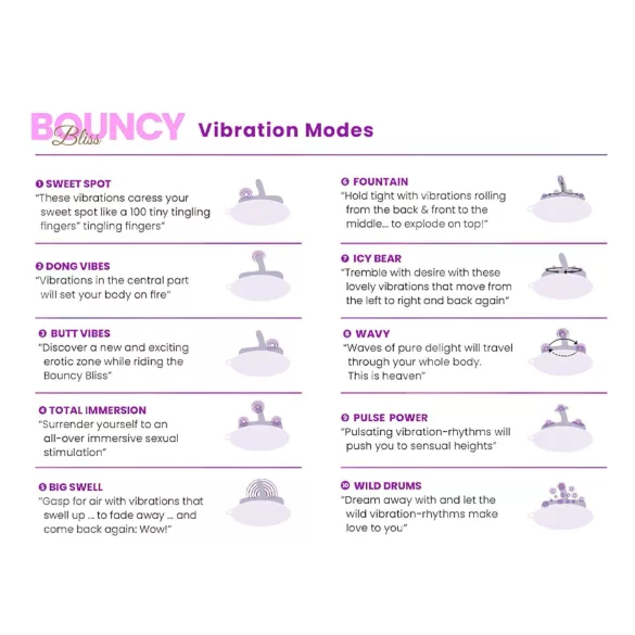 Bouncy Bliss Classic - cuscino gonfiabile con vibratore - viola