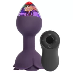 LOVISS Flower - vibratore anale con telecomando (viola)