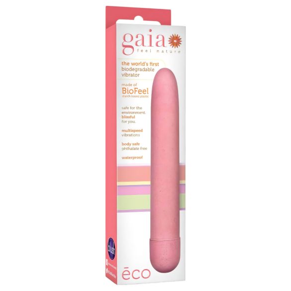 Gaia Eco L - vibratore ecologico classico - silicone rosa - grande