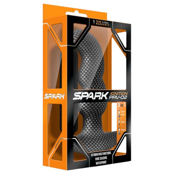 Blush Spark - vibratore anale impermeabile - nero