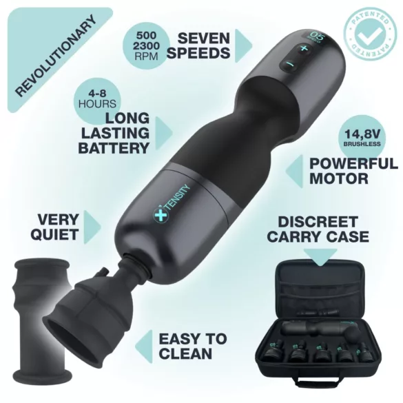 Xtensity 1 - masturbatore maschile a vuoto pulsante - nero