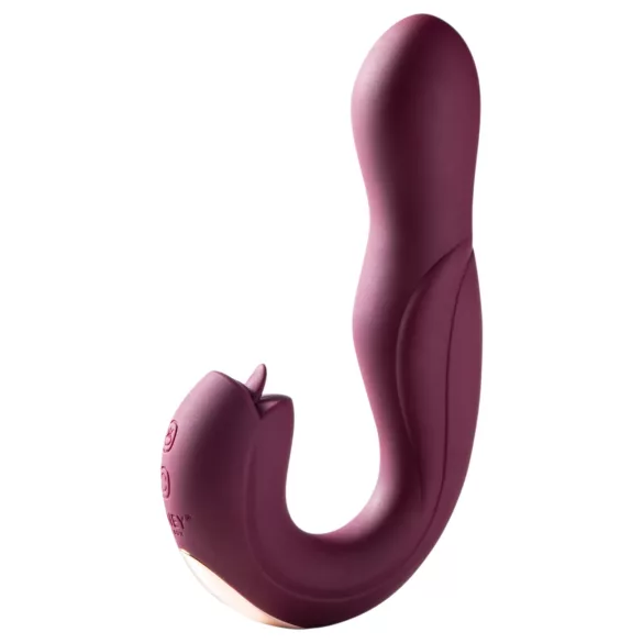 Honey Play Box Joi - vibratore rotante e leccante punto G - silicone viola