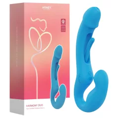   Honey Play Box Harmony Duo - vibratore indossabile con lingua - silicone blu