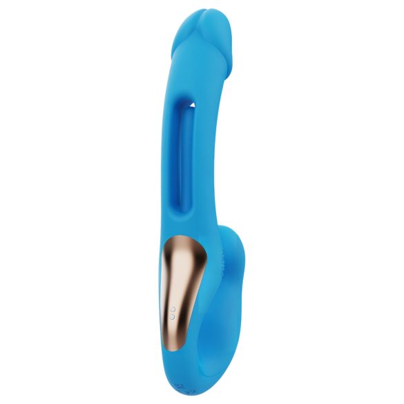 Honey Play Box Harmony Duo - vibratore indossabile con lingua - silicone blu