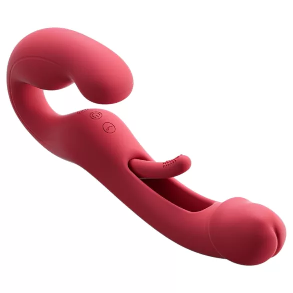 Honey Play Box Harmony Duo - Vibratore con lingua indossabile controllato da app (rosso)