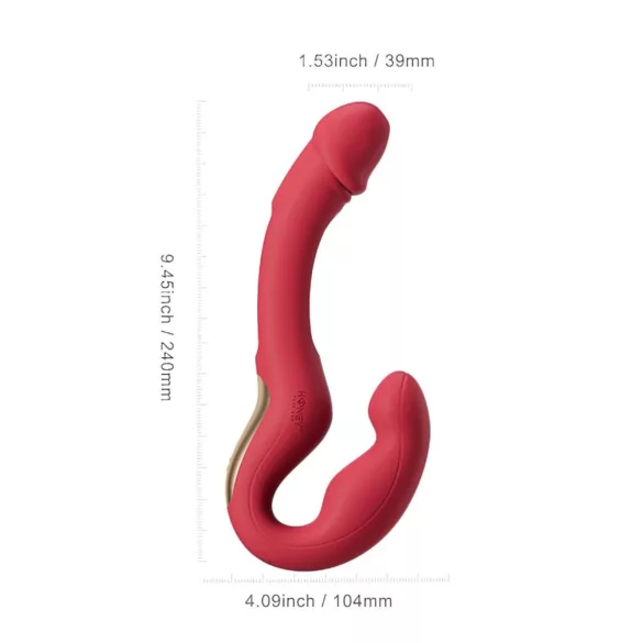 Honey Play Box Harmony Duo - Vibratore con lingua indossabile controllato da app (rosso)