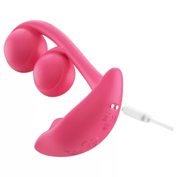 Honey Play Box Melody - Vibratore 2in1 con perline controllato via app (rosso)