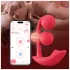 Honey Play Box Melody - Vibratore 2in1 con perline controllato via app (rosso)