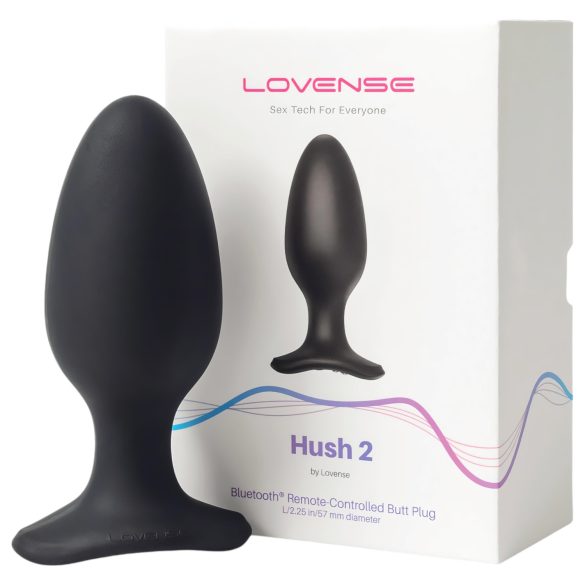 LOVENSE Hush 2 L - vibratore anale ricaricabile (57mm) - nero